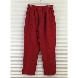 Alfredo's Wife Womens Bloomer Pants Size XL Red Elastic Waist Pull On Pockets